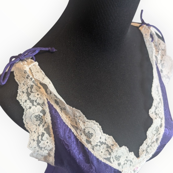 Vintage Lace Purple Slip Dress - Picture 5 of 6